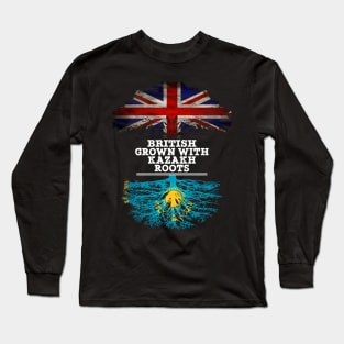 British Grown With Kazakh Roots - Gift for Kazakh With Roots From Kazakhstan Long Sleeve T-Shirt